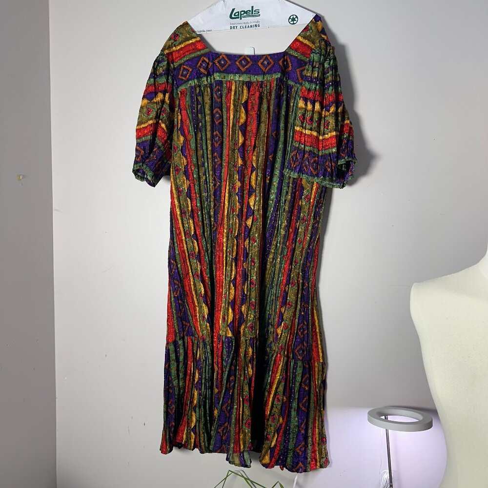 EUC Womens Naqui New York Moo Moo Dress Multi Color 3X